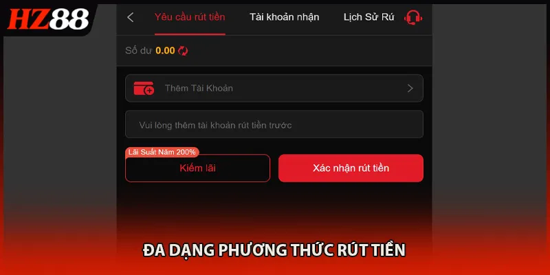 Đa dạng phương thức rút tiền